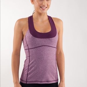 Lululemon Scoop Neck Tank Heathered Plum purple 10